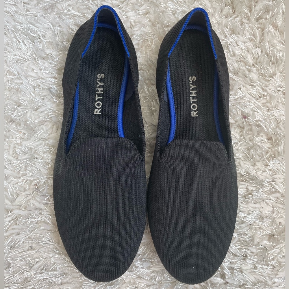 Rothy’s The Loafer Black Solid Machine Washable Recycled Bottles